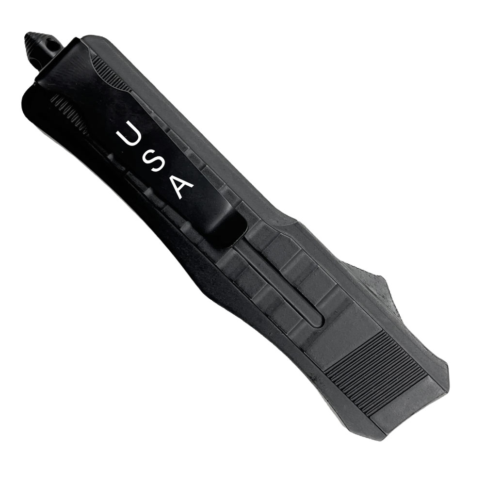 9 Inch Black Tactical Recon OTF  OTF Knife Drop Point