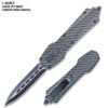 Dark Kinght Tactical OPS Carbon Fiber Military OTF Knife Spear Point