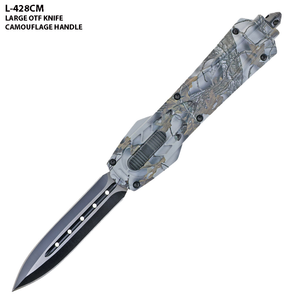Dark Kinght Tactical OPS Camo Military OTF Knife Spear Point