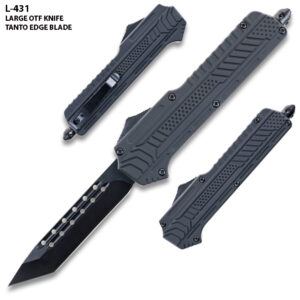 Midnight OPS Military OTF Dual Action Automatic Knife Black Tanto Blade