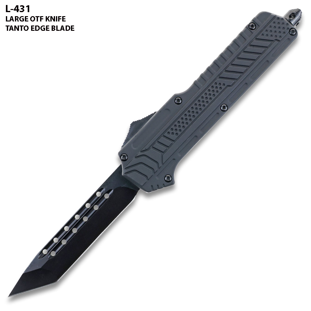 Midnight OPS Military OTF Dual Action Automatic Knife Black Tanto Blade