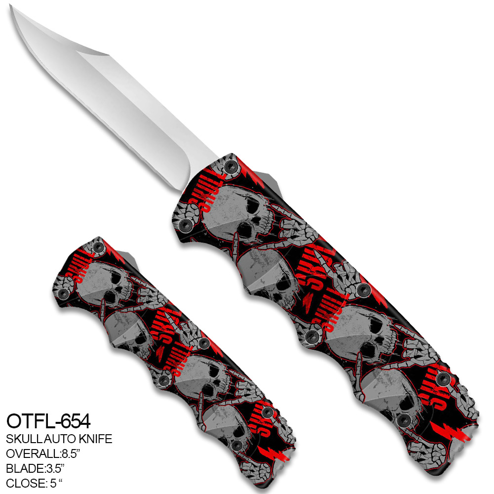 Demon OTF Kalashnikov Style  Drop Point Blade Sliver