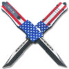 American Flag Swift OTF Knife TANTO Edge Serrated Blade