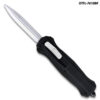 Spear Point OTF Knife Out The Front 9" Tactical  Straight Edge Black Handle