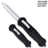 Spear Point OTF Knife Out The Front 9" Tactical  Straight Edge Black Handle