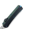 Double Edge Black & Light Green 2 Tone Handle OTF Knife