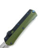Double Edge Black & Green 2 Tone Handle OTF Knife