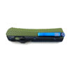 Double Edge Black & Green 2 Tone Handle OTF Knife