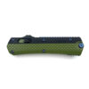 Double Edge Black & Green 2 Tone Handle OTF Knife