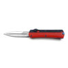 Double Edge Black & Red 2 Tone Handle OTF Knife