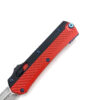 Double Edge Black & Red 2 Tone Handle OTF Knife