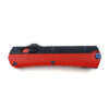 Double Edge Black & Red 2 Tone Handle OTF Knife