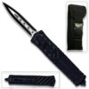Large Carbon Fiber Dagger Double Edge Blade OTF Knife