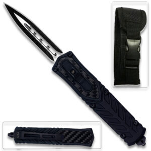 Large Carbon Fiber Dagger Double Edge Blade OTF Knife