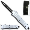 Silver Legacy Edge OTF Knife Spear Point, Double Edged Blade