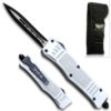 Silver Legacy Edge OTF Knife Spear Point, Double Edged Blade