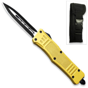 Yellow Edition Legacy Edge OTF Knife Double Edge Blade