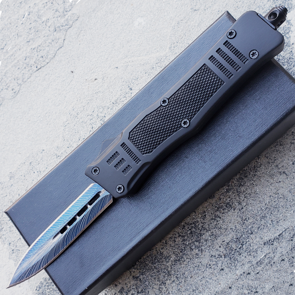 Delta Lightening Blue OTF Out The Front Automatic Double Edge Spear Point Knife