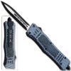 Carbon Fiber Legacy Edge OTF Knife Spear Point, Double Edged Blade