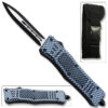 Carbon Fiber Legacy Edge OTF Knife Spear Point, Double Edged Blade