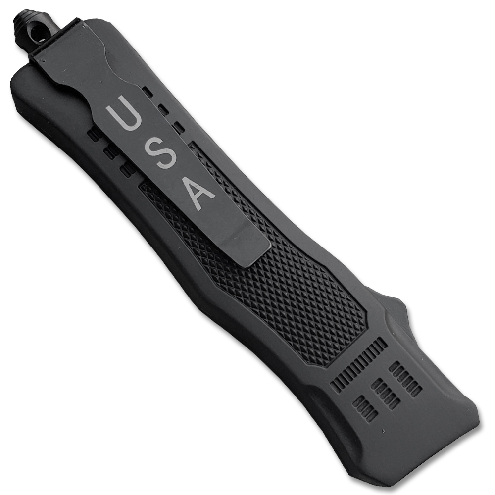 Titanium Legacy Edge OTF Knife Spear Point, Double Edged Blade