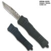 Black Legacy Edge OTF Knife Tanto Point Half Serrated Edged Damascus Pattern Blade