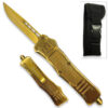 Gold Edition Legacy Edge OTF Knife Drop Point Edge Blade