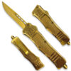Gold Edition Legacy Edge OTF Knife Drop Point Edge Blade