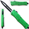 Green Legacy OTF Knife Spear Point, Double Edged Blade