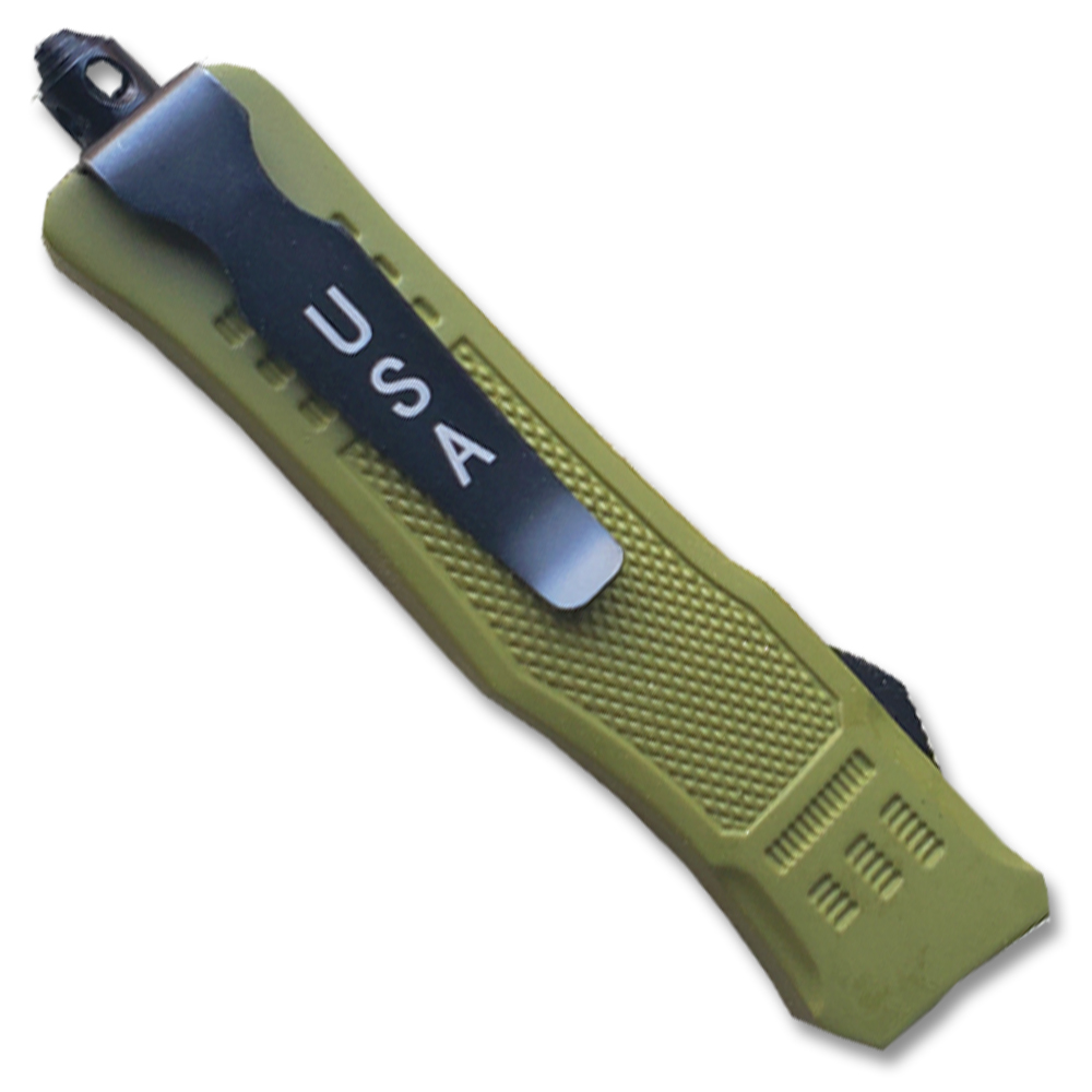 NEW Green Legacy OTF Knife Spear Point, Double Edged Blade