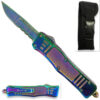 Titanium Edition Legacy Edge OTF Knife Drop Point Half Serrated