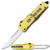DON'T TREAD ON ME! 7" Overall Drop Point OTF Knife - Clip Plain USA