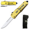 DON'T TREAD ON ME! 7" Overall Drop Point OTF Knife - Clip Plain USA