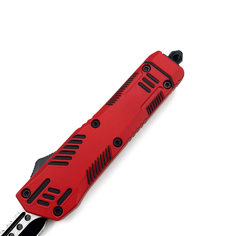 Red Black Hills OTF Tanto  Point Blade W/Glass Breaker 7 Inches overall