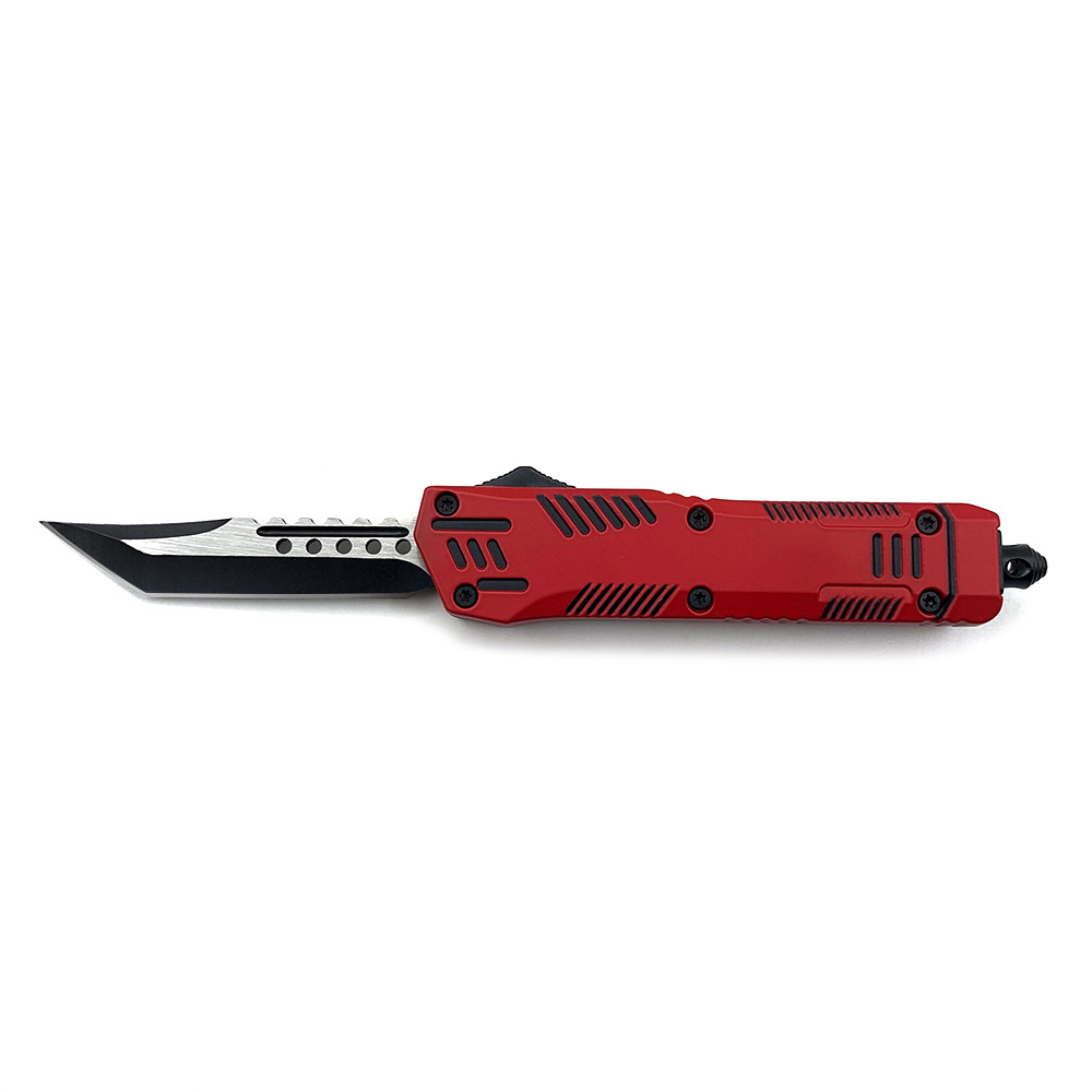 Red Black Hills OTF Tanto  Point Blade W/Glass Breaker 7 Inches overall
