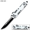 White Hills OTF Drop Point Blade W/Glass Breaker Single Edge 7 Inches overall
