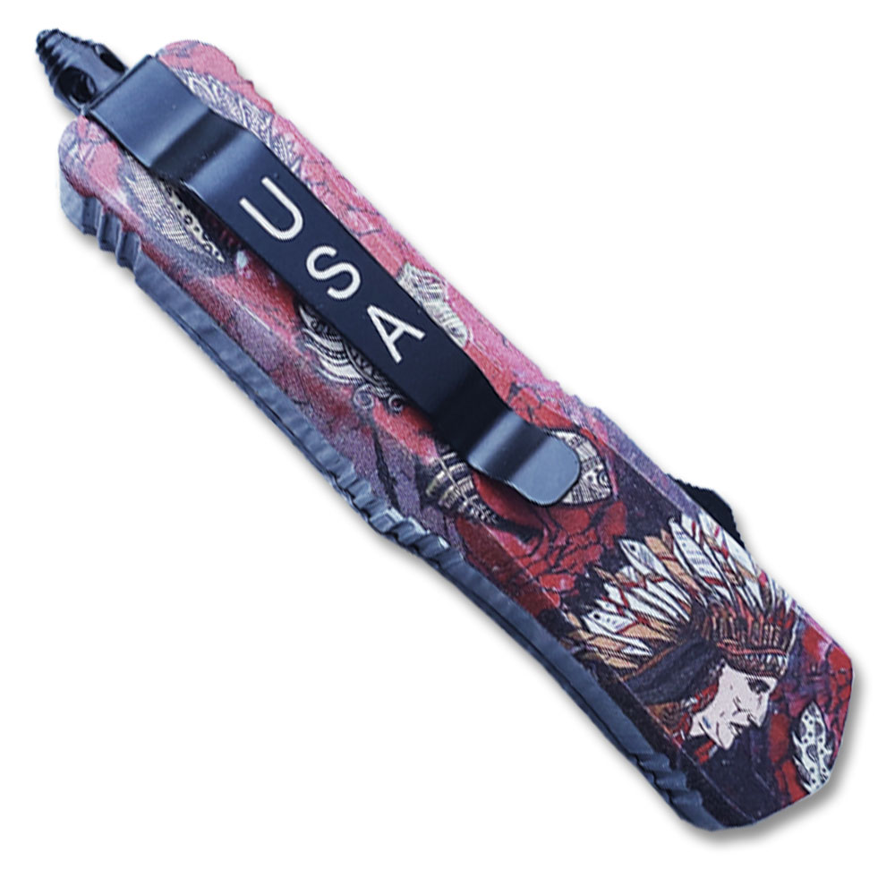 Swift Double Edge Native American OTF Knife