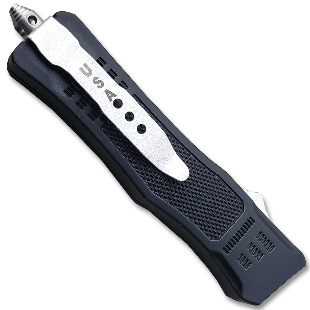 Unique OTF Tanto Legacy Edge OTF Knife  Tanto Edged Blade Black