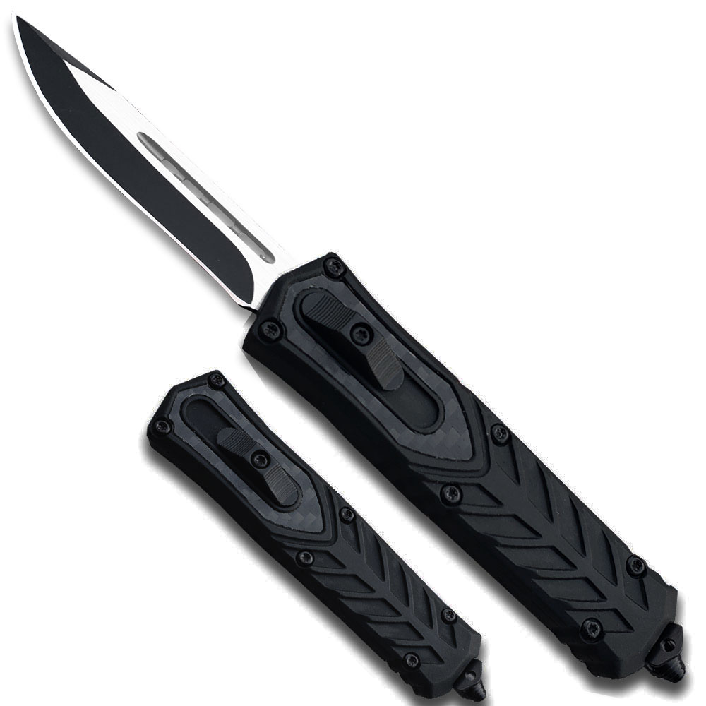 Delta OTF Carbon Fiber Black Drop Point Edge Knife