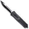 Delta OTF Carbon Fiber Black Drop Point Serrated Edge Knife