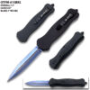 7.5 "Spear Point Blue Etched OTF Knife Tactical Edge Black Handle