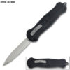 Spear Point OTF Knife Out The Front 7" Tactical  Straight Edge Black Handle