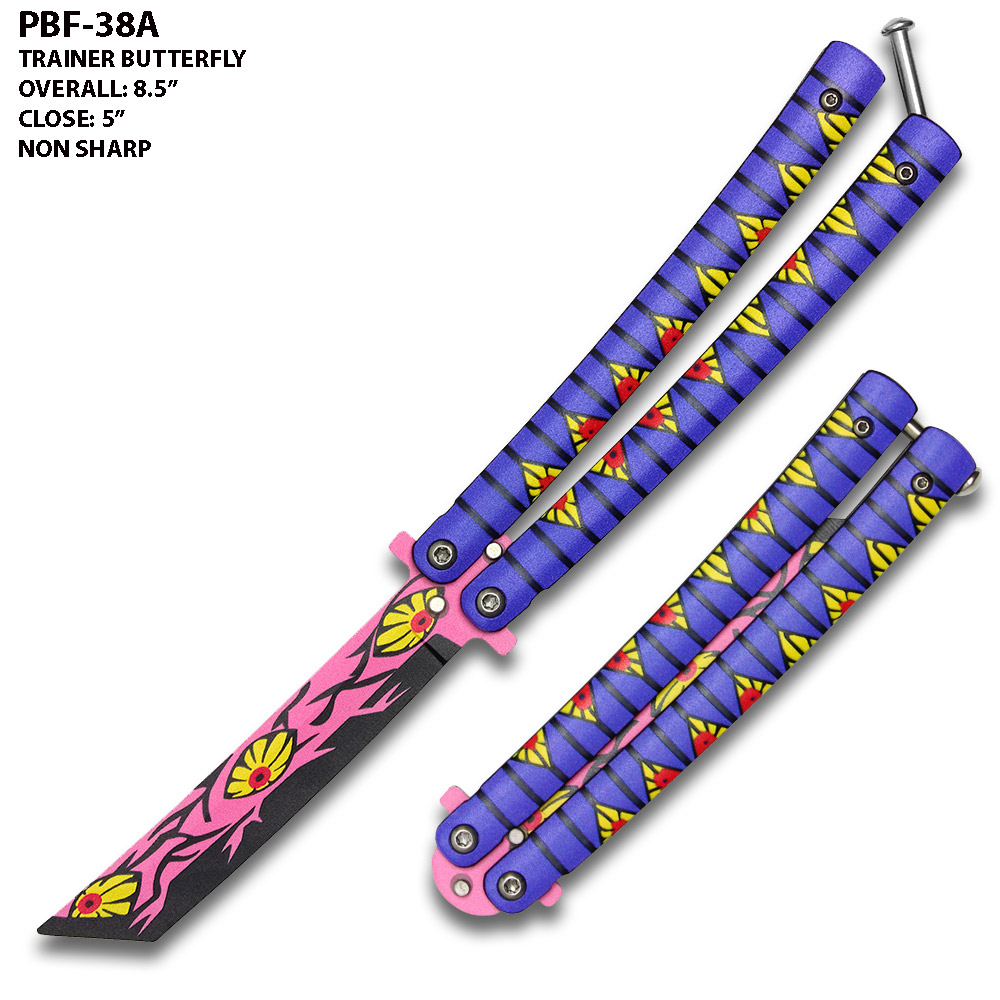 Demon Slayer Larmuroki  Pink Eyeballs Trainer Butterfly Knife