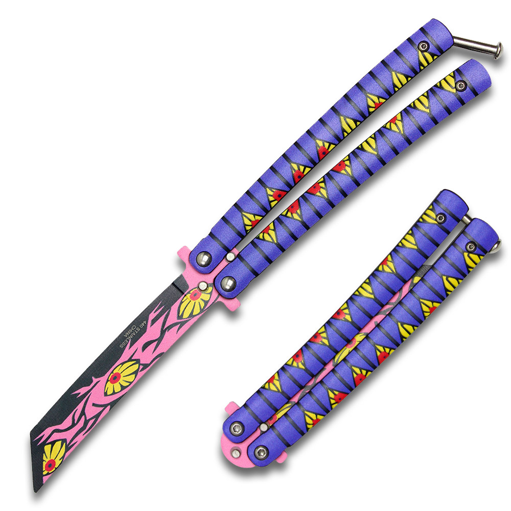 Demon Slayer Larmuroki  Pink Eyeballs Trainer Butterfly Knife