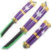 Demon Slayer Roronoa Zoro's Purple "Enma" Trainer Butterfly Knife