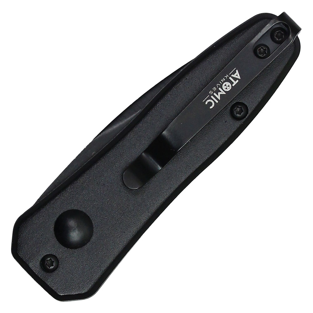 Black Push Button Legal Auto Knife (Black)