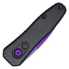 Purple Push Button Legal Auto Knife Black Handle