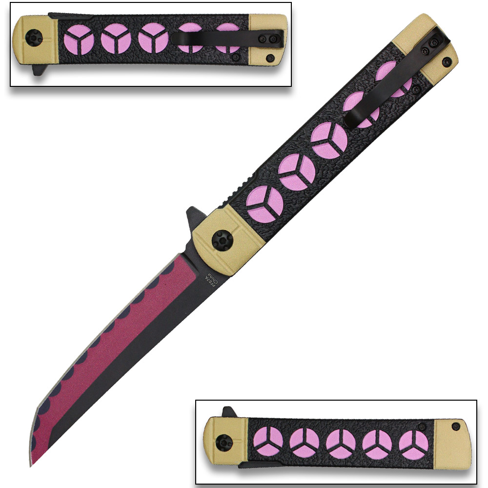 One Piece Anime Roronoa Zoro's Shusui Spring Assissted Pocket Knife