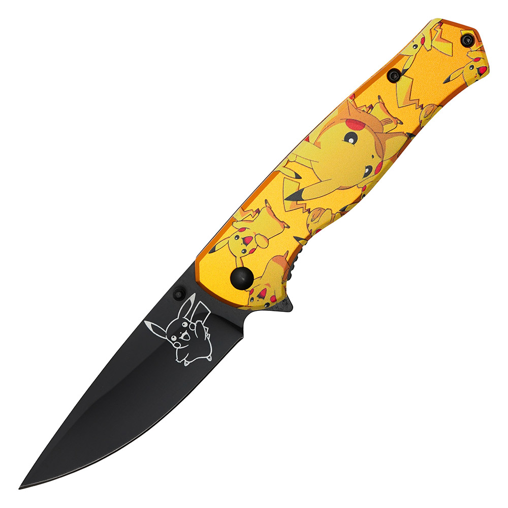 Pikachu Orange Handle Spring Assist Pocket Knife