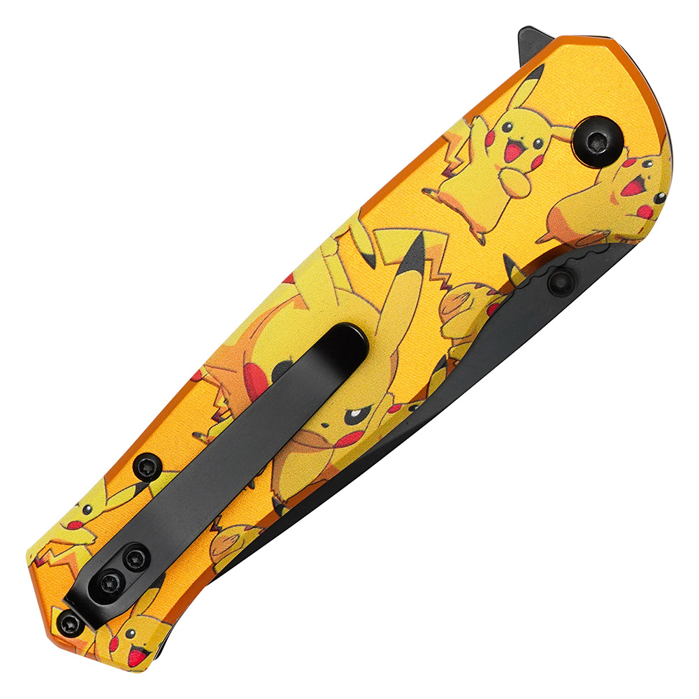 Pikachu Orange Handle Spring Assist Pocket Knife